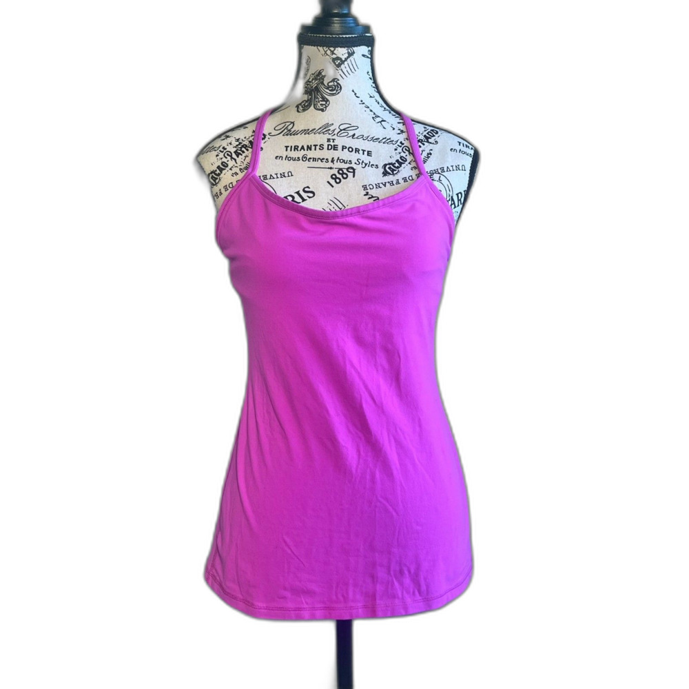 Lucy Studio Cami Tank Sports Bra Pink Small Racerback Gym Yoga Pilates Running